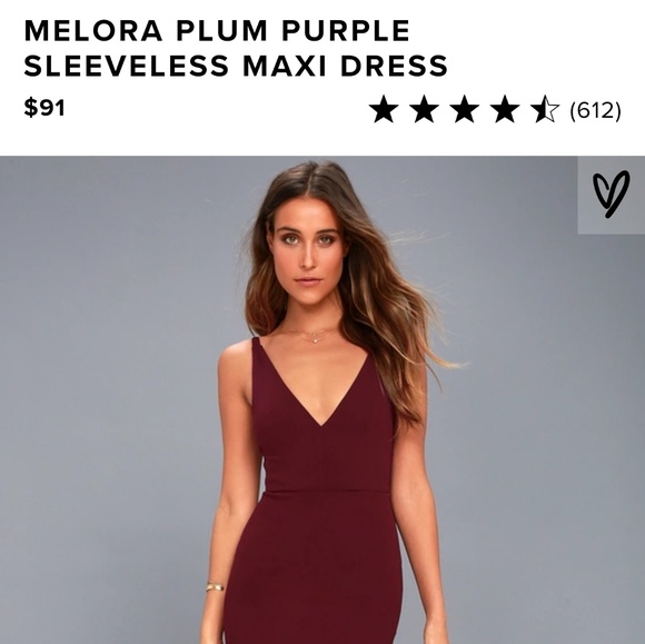 Dark Maroon evening gown - Picture 2 of 2